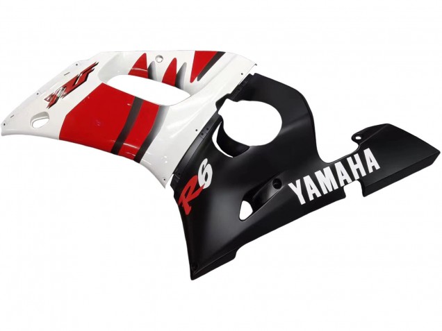 Mejores Carenados Moto Yamaha YZF 600 R6 1998-2002 - Blanco Rojo Negro Brillante