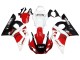 Mejores Carenados Moto Yamaha YZF 600 R6 1998-2002 - Blanco Rojo Negro Brillante