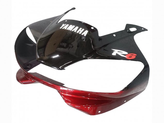 Mejores Carenados Moto Yamaha YZF 600 R6 1998-2002 - Rojo Blanco Negro Brillante