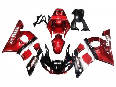 Mejores Carenados Moto Yamaha YZF 600 R6 1998-2002 - Rojo Blanco Negro Brillante