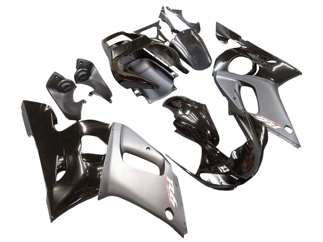 Mejores Carenados Moto Yamaha YZF 600 R6 1998-2002 - Plata Negro Brillante