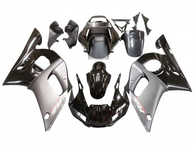 Mejores Carenados Moto Yamaha YZF 600 R6 1998-2002 - Plata Negro Brillante