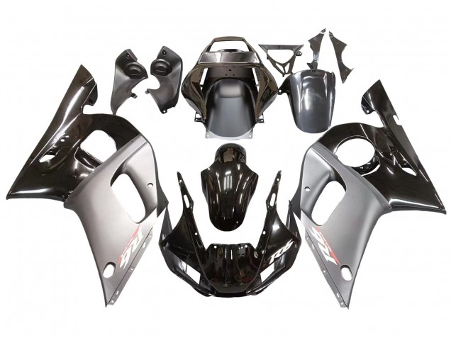 Mejores Carenados Moto Yamaha YZF 600 R6 1998-2002 - Plata Negro Brillante