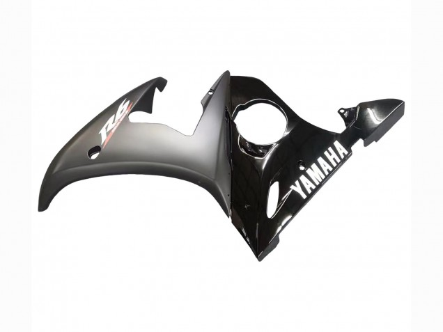 Mejores Carenados Moto Yamaha YZF R6 2003-2004 - Negro Brillante Negro Mate Blanco Calcomanías