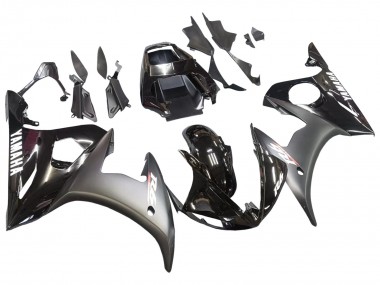 Mejores Carenados Moto Yamaha YZF R6S 2006-2009 - Negro Brillante Negro Mate Blanco Calcomanías