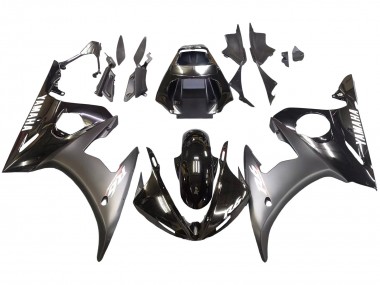 Mejores Carenados Moto Yamaha YZF R6S 2006-2009 - Negro Brillante Negro Mate Blanco Calcomanías