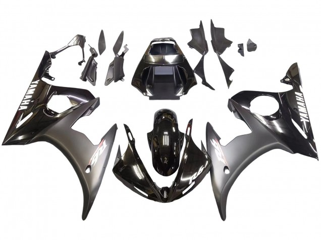 Mejores Carenados Moto Yamaha YZF R6S 2006-2009 - Negro Brillante Negro Mate Blanco Calcomanías