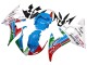 Mejores Carenados Moto Yamaha YZF R6S 2006-2009 - Blanco Azul Verde Rojo Kastinee Dunlop Motul