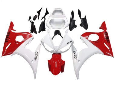 Mejores Carenados Moto Yamaha YZF R6S 2006-2009 - Blanco Rojo