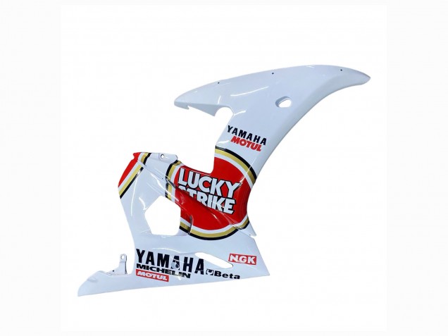 Mejores Carenados Moto Yamaha YZF R6S 2006-2009 - Blanco Rojo Lucky Strike Motul
