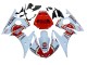Mejores Carenados Moto Yamaha YZF R6S 2006-2009 - Blanco Rojo Lucky Strike Motul