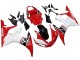 Mejores Carenado Moto Yamaha YZF R6S 2006-2009 - Blanco Rojo Negro Brillante