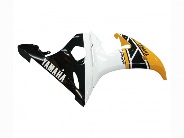 Mejores Carenados Moto Yamaha YZF R6S 2006-2009 - Amarillo Blanco Negro Brillante