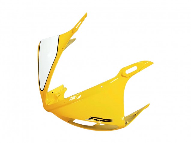 Mejores Carenados Moto Yamaha YZF R6S 2006-2009 - Amarillo Blanco Negro Brillante