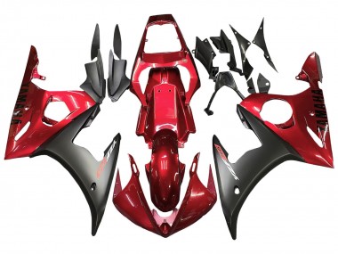 Mejores Kits Carenado Moto Yamaha YZF R6S 2006-2009 - Rojo Negro Mate