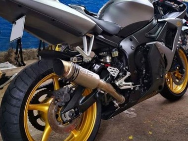Mejores Carenados Moto Yamaha YZF R6S 2006-2009 - Gris Mate Negro Mate Oro Calcomanías