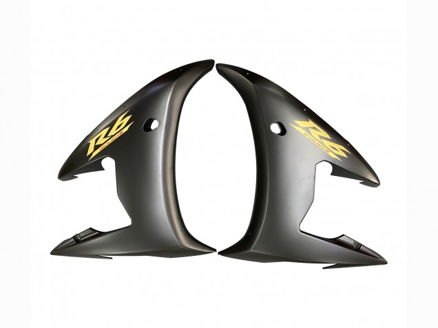 Mejores Carenados Moto Yamaha YZF R6S 2006-2009 - Negro Brillante Negro Mate Oro Calcomanías