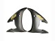 Mejores Carenados Moto Yamaha YZF R6S 2006-2009 - Negro Brillante Negro Mate Oro Calcomanías