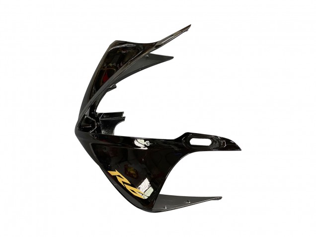 Mejores Carenados Moto Yamaha YZF R6S 2006-2009 - Negro Brillante Negro Mate Oro Calcomanías