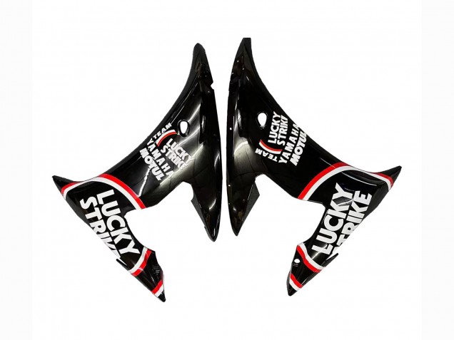 Mejores Carenados Moto Yamaha YZF R6 2003-2004 - Negro Brillante Rojo Blanco Lucky Strike Motul