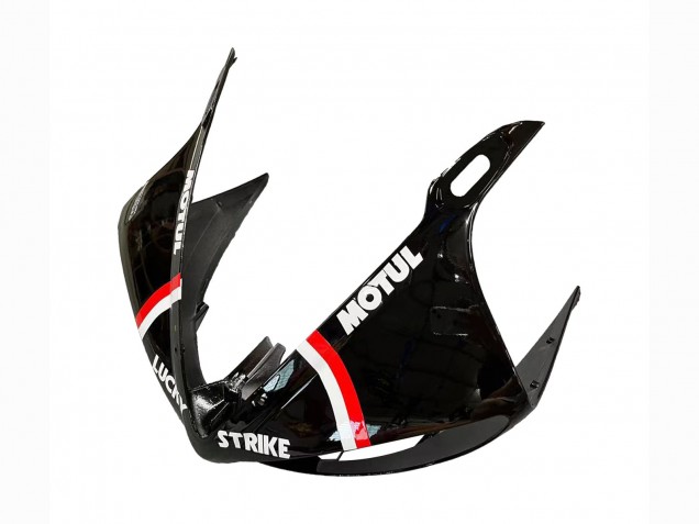 Mejores Carenados Moto Yamaha YZF R6S 2006-2009 - Negro Brillante Rojo Blanco Lucky Strike Motul