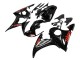 Mejores Carenados Moto Yamaha YZF R6S 2006-2009 - Negro Brillante Rojo