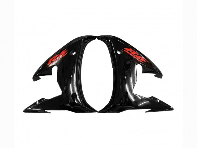 Mejores Carenados Moto Yamaha YZF R6S 2006-2009 - Negro Brillante Rojo