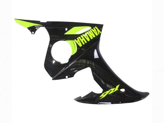 Mejores Carenados Moto Yamaha YZF R6S 2006-2009 - Negro Brillante Neon Amarillo
