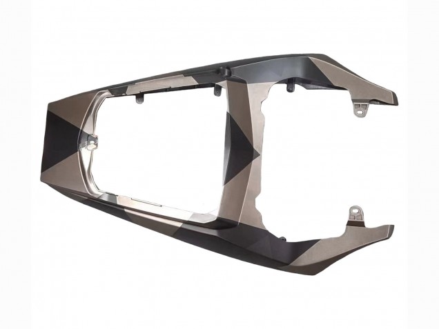 Mejores Carenados Moto Yamaha YZF R6S 2006-2009 - Gris Negro Mate Geométrico