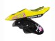 Mejores Carenados Moto Yamaha YZF R6S 2006-2009 - Amarillo Rosa Negro Brillante Rossi Repsol 46