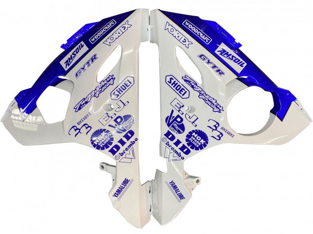 Mejores Carenados Moto Yamaha YZF R6 2003-2004 - Blanco Azul GYTR