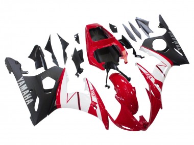 Mejores Carenados Moto Yamaha YZF R6S 2006-2009 - Rojo Blanco Negro Mate