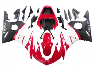 Mejores Carenados Moto Yamaha YZF R6S 2006-2009 - Rojo Blanco Negro Mate