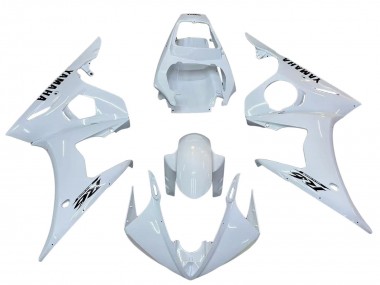 Mejores Carenados Moto Yamaha YZF R6S 2006-2009 - Blanco Negro Calcomanías