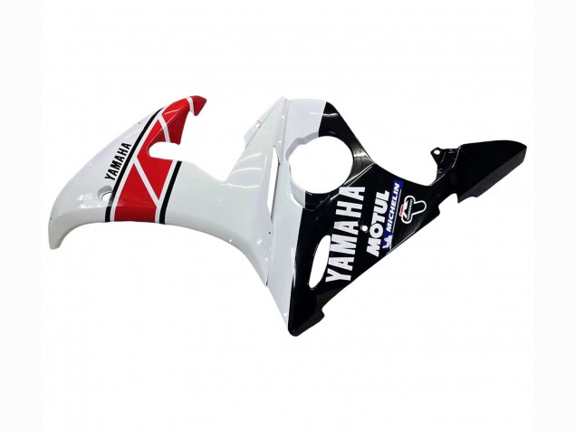 Mejores Carenados Moto Yamaha YZF R6 2003-2004 - Blanco Rojo Negro Brillante Motul