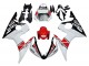 Mejores Carenados Moto Yamaha YZF R6 2003-2004 - Blanco Rojo Negro Brillante Motul