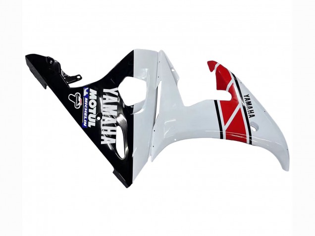 Mejores Carenados Moto Yamaha YZF R6S 2006-2009 - Blanco Rojo Negro Brillante Motul