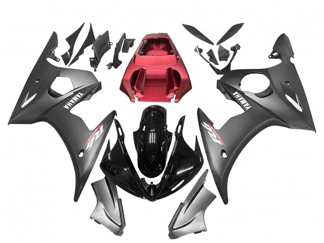 Mejores Carenados Moto Yamaha YZF R6S 2006-2009 - Negro Rojo