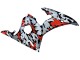 Mejores Carenados Moto Yamaha YZF R6S 2006-2009 - Negro Rojo Gris Camouflage