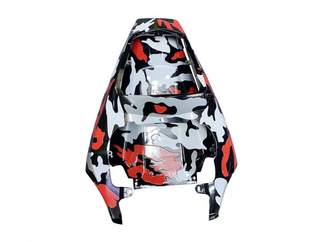 Mejores Carenados Moto Yamaha YZF R6S 2006-2009 - Negro Rojo Gris Camouflage