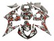 Mejores Carenados Moto Yamaha YZF R6S 2006-2009 - Negro Rojo Gris Camouflage
