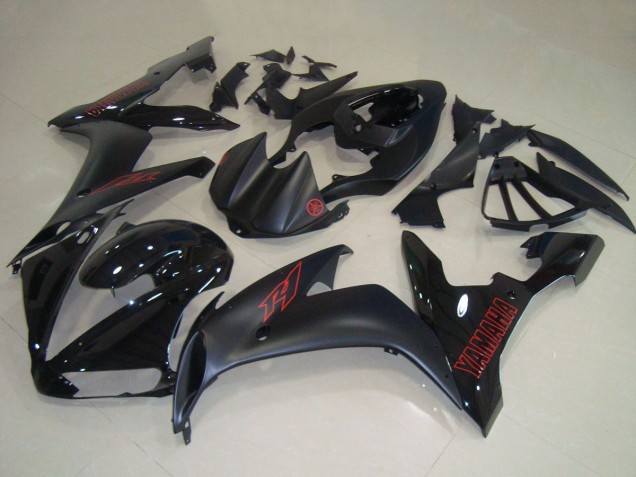 Mejores Carenados Moto Yamaha YZF R1 2004-2006 - Negro Brillante Negro Mate Rojo