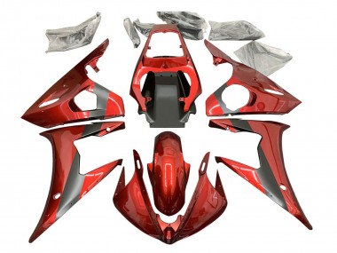Mejores Carenados Moto Yamaha YZF R6S 2006-2009 - Rojo Negro Mate