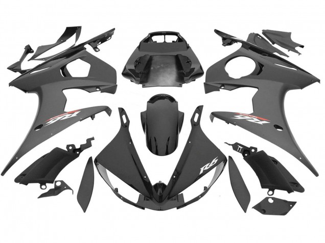 Mejores Carenados Moto Yamaha YZF R6S 2006-2009 - Negro Brillante Negro Mate
