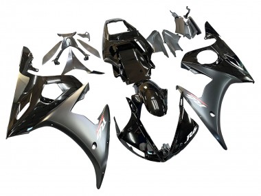 Mejores Carenados Moto Yamaha YZF R6S 2006-2009 - Negro Brillante Negro Mate Oro Camaleón