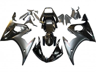 Mejores Carenados Moto Yamaha YZF R6S 2006-2009 - Negro Brillante Negro Mate Oro Camaleón