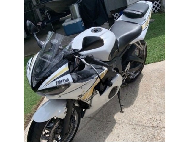 Mejores Carenados Moto Yamaha YZF R6 2003-2004 - Blanco Oro