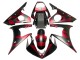 Mejores Carenados Moto Yamaha YZF 600 R6 2005 - Negro Mate Rojo Geométrico