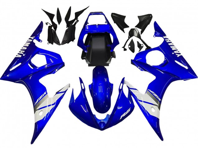 Mejores Carenado Moto Yamaha YZF 600 R6 2005 - Azul Blanco