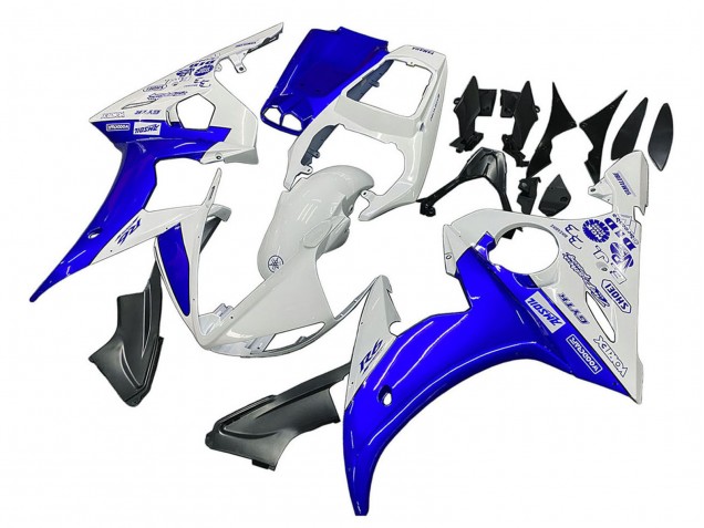 Mejores Carenados Moto Yamaha YZF 600 R6 2005 - Blanco Azul Yamalube